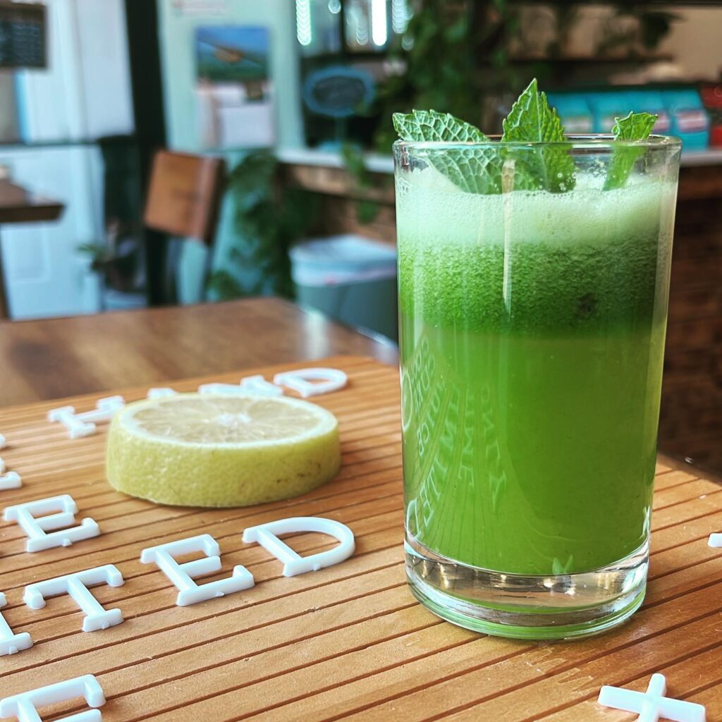 green juice at power plant juice bar