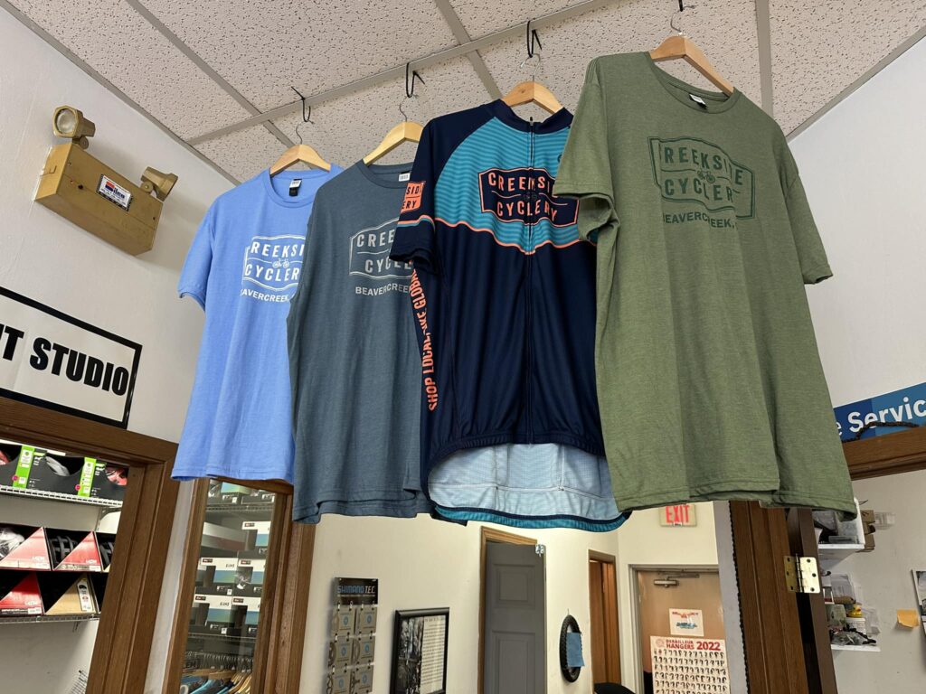 creekside cyclery tshirts 